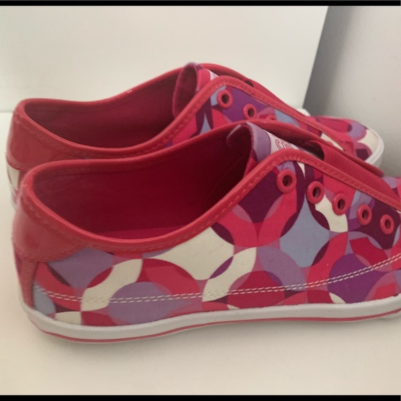 Coach Bev Pink Kaleidoscope Slip On Sneakers - Picture 5 of 14